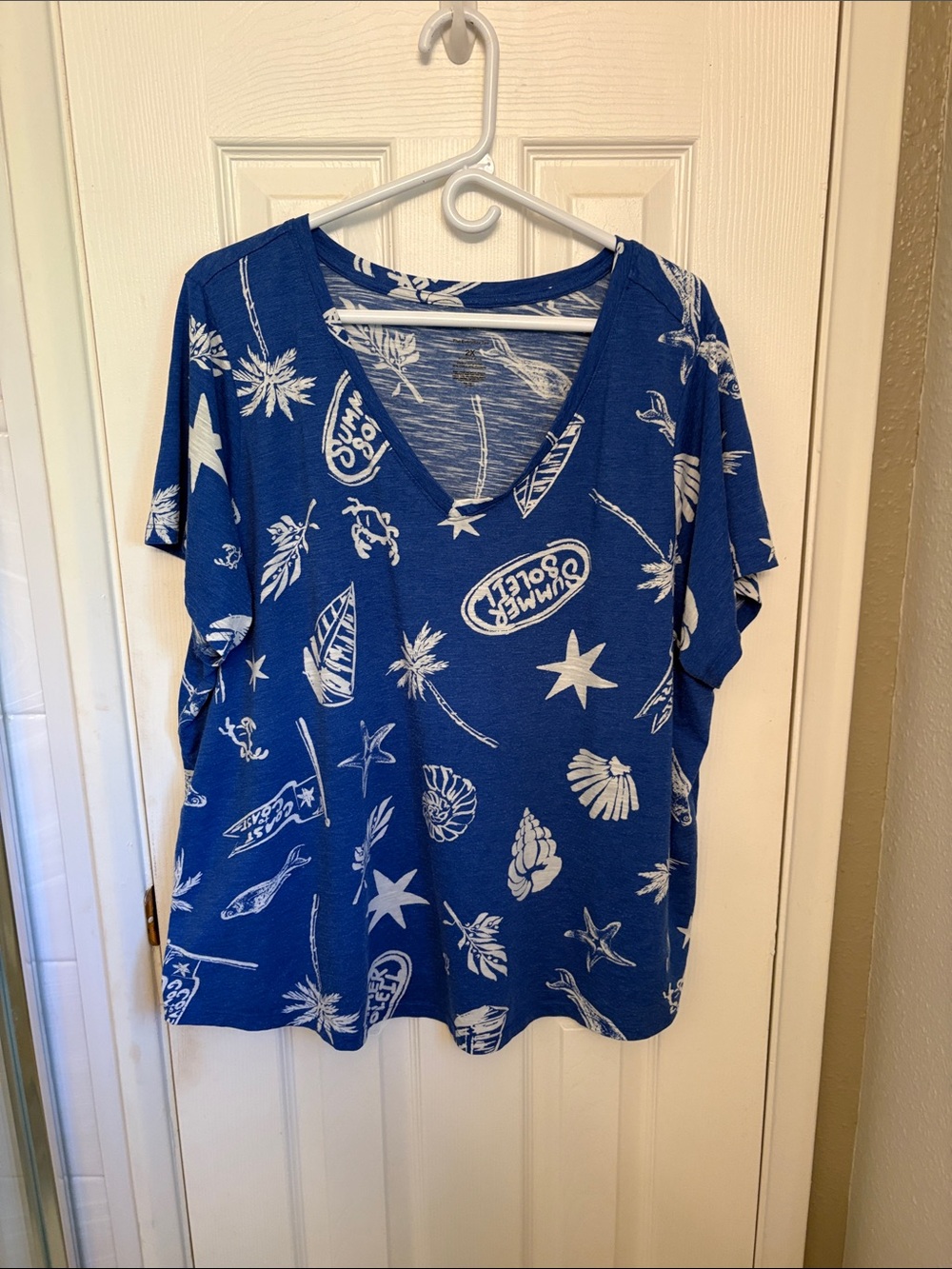 Women’s Sonoma V-Neck Tee 2X Blue